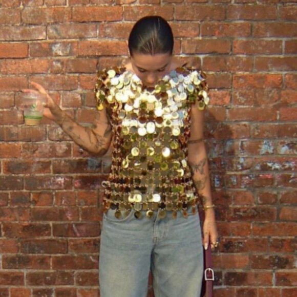 💟💜💟💜💟💜 ENDLESS ROSE Sequined Top 💟💜💟💜💟💜 - Picture 12 of 15